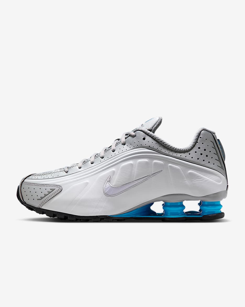 ★NIKE★ SHOX R4 M llic Silver Psychic Blue HQ1998-004 Nike Shox R4 Blue Void Metallic Silver Black AR3565-400